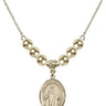 Our Lady of Peace Crystal Necklace | 3/4 inch | 6mm Beads _x0014_  14kt Gold Filled