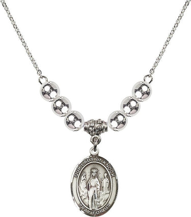 Collar de cristal de Nuestra Señora de Knock | 1.9 cm | Cuentas de 6 mm | N32-8246