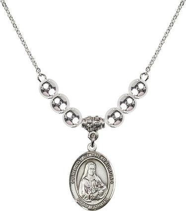 Collar de cristal Nuestra Señora del Ferrocarril | 1.9 cm | Cuentas de 6 mm