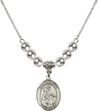 Saint Isabella of Portugal Crystal Necklace | 3/4 inch | 6mm Beads