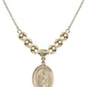 Saint Aaron Crystal Necklace | 3/4 inch | 6mm Beads _x0014_  14kt Gold Filled