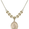 Saint Christian Demosthenes Crystal Necklace | 3/4 inch | 6mm Beads _x0014_  14kt Gold Filled