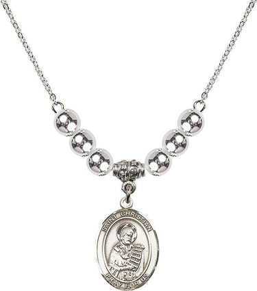 Saint Christian Demosthenes Crystal Necklace | 3/4 inch | 6mm Beads