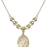 Saint John Baptist de la Salle Crystal Necklace | 3/4 inch | 6mm Beads _x0014_  14kt Gold Filled