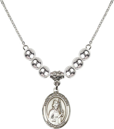 Saint Wenceslaus Crystal Necklace | 3/4 inch | 6mm Beads | N32-8273
