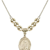 Saint Basil the Great Crystal Necklace | 3/4 inch | 6mm Beads _x0014_  14kt Gold Filled