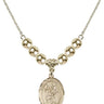 Saint Peter Nolasco Crystal Necklace | 3/4 inch | 6mm Beads _x0014_  14kt Gold Filled
