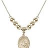 Saint Teresa of Calcutta Crystal Necklace | 3/4 inch | 6mm Beads _x0014_  14kt Gold Filled