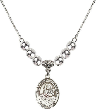 Saint Lidwina of Schiedam Crystal Necklace | 3/4 inch | 6mm Beads | N32-8297