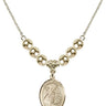 Saint Fiacre Crystal Necklace | 3/4 inch | 6mm Beads _x0014_  14kt Gold Filled