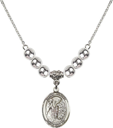 Saint Fiacre Crystal Necklace | 3/4 inch | 6mm Beads | N32-8298
