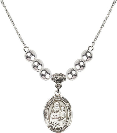 Our Lady of Prompt Succor Crystal Necklace | 3/4 inch | 6mm Beads | N32-8299