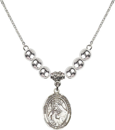 Saint Margaret of Cortona Crystal Necklace | 3/4 inch | 6mm Beads | N32-8301