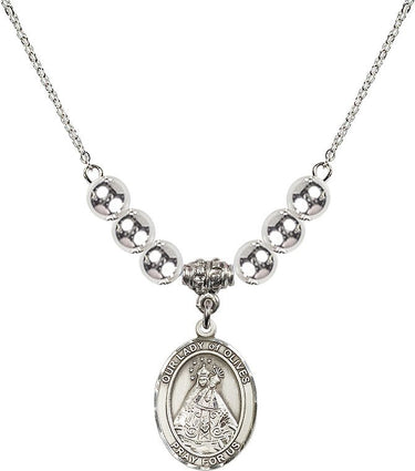 Our Lady of Olives Crystal Necklace | 3/4 inch | 6mm Beads | N32-8303