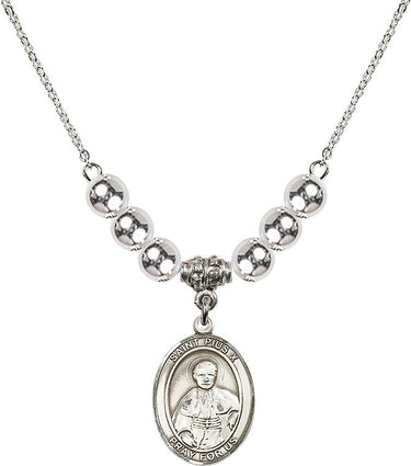 Collar de cristal San Pío X | 1,9 cm | Cuentas de 6 mm