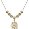 Saint Meinrad of Einsiedeln Crystal Necklace | 3/4 inch | 6mm Beads _x0014_  14kt Gold Filled