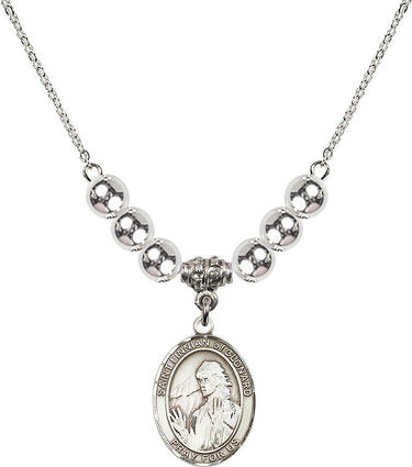 Collar de cristal de San Finnian de Clonard | 1,9 cm | Cuentas de 6 mm | N32-8308
