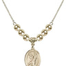 Saint Roch Crystal Necklace | 3/4 inch | 6mm Beads _x0014_  14kt Gold Filled