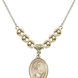 Saint Amelia Crystal Necklace | 3/4 inch | 6mm Beads _x0014_  14kt Gold Filled