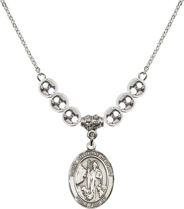 Collar de cristal de San Antonio de Egipto | 1,9 cm | Cuentas de 6 mm