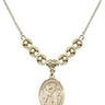 Saint Columbanus Crystal Necklace | 3/4 inch | 6mm Beads _x0014_  14kt Gold Filled