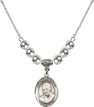 Collar de cristal de San Luis Orione | 1,9 cm | Cuentas de 6 mm
