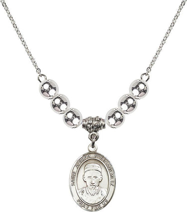 Collar de cristal San José Freinademetz | 1,9 cm | Cuentas de 6 mm