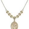 Saint Rene Goupil Crystal Necklace | 3/4 inch | 6mm Beads _x0014_  14kt Gold Filled
