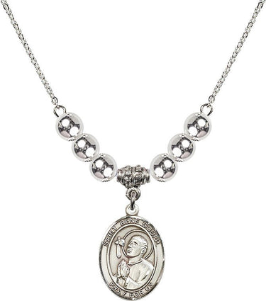 Collar de cristal de San René Goupil | 1.9 cm | Cuentas de 6 mm | N32-8334