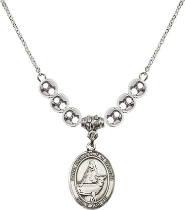 Collar de cristal de Santa Catalina de Suecia | 3/4 pulgada | Cuentas de 6 mm | N32-8336