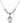 Immaculate Heart of Mary Crystal Necklace | 3/4 inch | 6mm Beads _x0014_  Sterling Silver