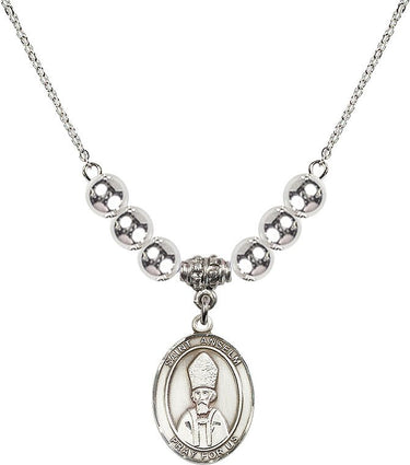 Saint Anselm of Canterbury Crystal Necklace | 3/4 inch | 6mm Beads | N32-8342