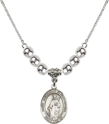 Saint Catherine of Alexandria Crystal Necklace | 3/4 inch | 6mm Beads | N32-8343