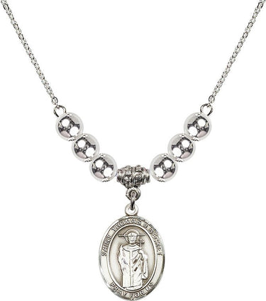 Saint Thomas A Becket Crystal Necklace | 3/4 inch | 6mm Beads | N32-8344