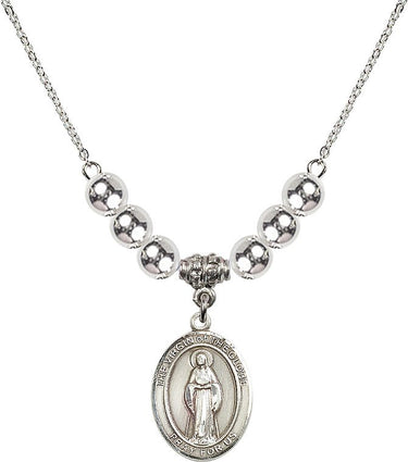 Virgin of the Globe Crystal Necklace | 3/4 inch | 6mm Beads | N32-8345