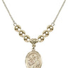 Saint Januarius Crystal Necklace | 3/4 inch | 6mm Beads _x0014_  14kt Gold Filled