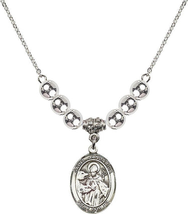 Saint Januarius Crystal Necklace | 3/4 inch | 6mm Beads | N32-8351