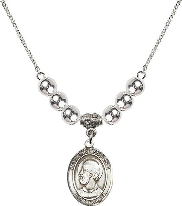 Pope Saint Eugene I Crystal Necklace | 3/4 inch | 6mm Beads | N32-8352