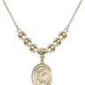 Saint Dunstan Crystal Necklace | 3/4 inch | 6mm Beads _x0014_  14kt Gold Filled