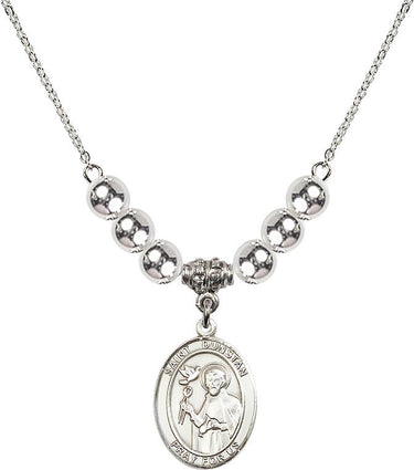 Saint Dunstan Crystal Necklace | 3/4 inch | 6mm Beads | N32-8355