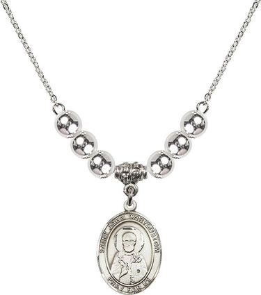 Saint John Chrysostom Crystal Necklace | 3/4 inch | 6mm Beads | N32-8357