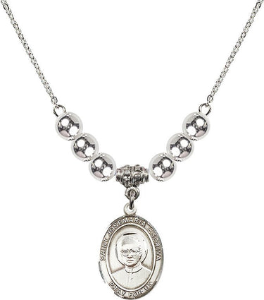 Saint Josemaria Escriva Crystal Necklace | 3/4 inch | 6mm Beads | N32-8362