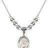 Saint Frances of Rome Crystal Necklace | 3/4 inch | 6mm Beads _x0014_  Sterling Silver