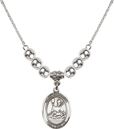 Saint Honorius of Amiens Crystal Necklace | 3/4 inch | 6mm Beads | N32-8376