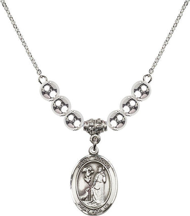 Saint Rocco Crystal Necklace | 3/4 inch | 6mm Beads | N32-8377