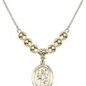 Saint Uriel the Archangel Crystal Necklace | 3/4 inch | 6mm Beads _x0014_  14kt Gold Filled
