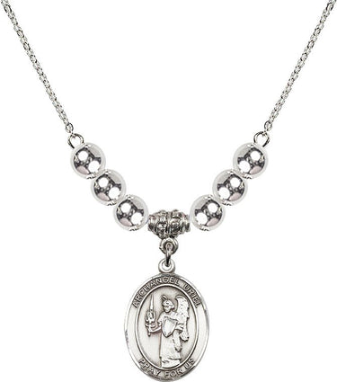 Saint Uriel the Archangel Crystal Necklace | 3/4 inch | 6mm Beads | N32-8378