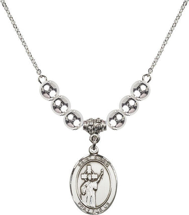 Saint Aidan of Lindesfarne Crystal Necklace | 3/4 inch | 6mm Beads | N32-8381