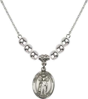 Saint Ivo of Kermartin Crystal Necklace | 3/4 inch | 6mm Beads | N32-8384