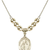 Saint Raymond of Penafort Crystal Necklace | 3/4 inch | 6mm Beads _x0014_  14kt Gold Filled